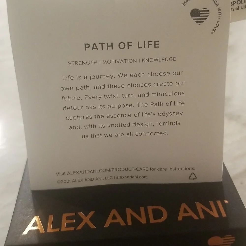 ALEX AND ANI Path of Life Silver Bangle Bracelet NWT